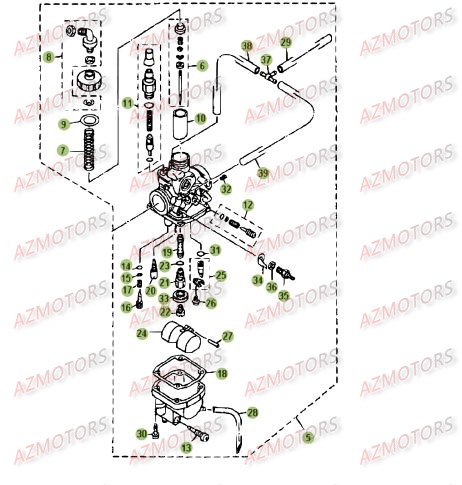 CARBURATEUR 3 BETA 125 SM 08