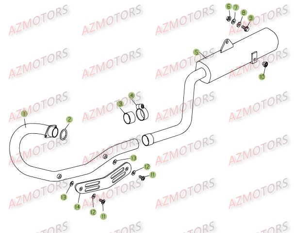 ECHAPPEMENT pour 125-SM-08