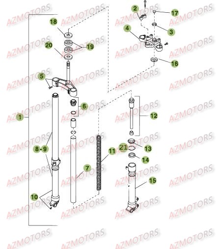 Fourche BETA Pièces BETA RR 125 SM 4T - [2008]
