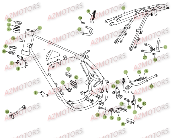 ACCESSOIRES DU CHASSIS pour 125-SM-09