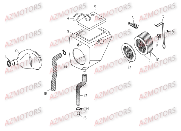 Boitier Du Filtre BETA Pièces BETA RR 125 SM 4T - [2009]
