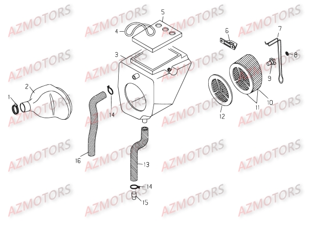 BOITIER DU FILTRE BETA Pièces BETA RR 125 SM 4T - [2009]  
 
