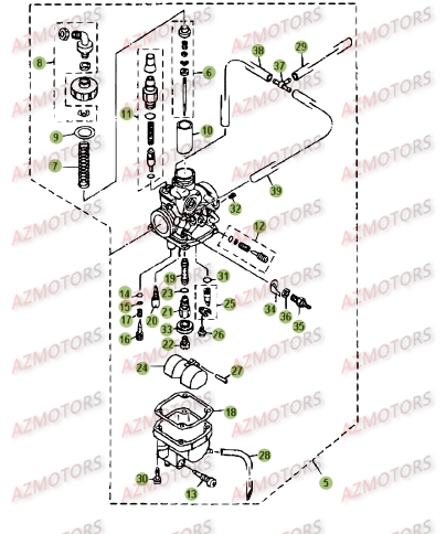 Carburateur.3 BETA Pièces BETA RR 125 SM 4T - [2009]
