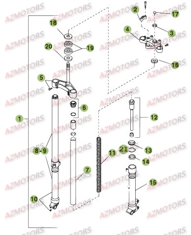 Fourche BETA Pièces BETA RR 125 SM 4T - [2009]
