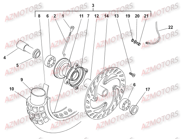 ROUE AVANT BETA Pièces BETA RR 125 SM 4T - [2009]  
 
