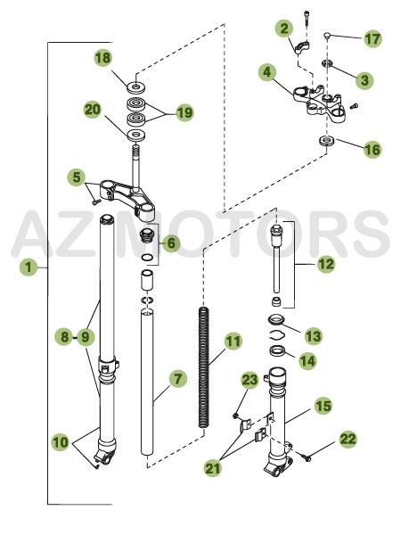 Fourche BETA Pièces BETA URBAN 125 4T - [2008-2011]