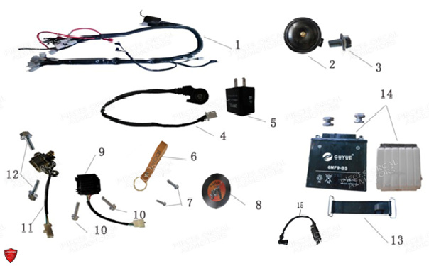Batterie Electricite ORCAL Pièces Orcal Astor 125cc EURO4