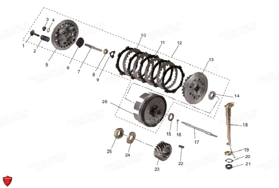 Embrayage ORCAL Pièces Orcal Astor 125cc EURO4