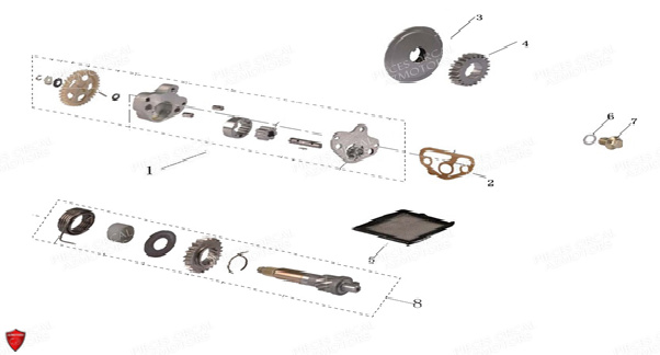 KIT VIDANGE MOTEUR ORCAL ASTOR/SIRIO/SPRINT ET HUILE MOTUL 5100 4T 10W-40 (1L) pour POMPE A HUILE de 125 ASTOR EURO 4