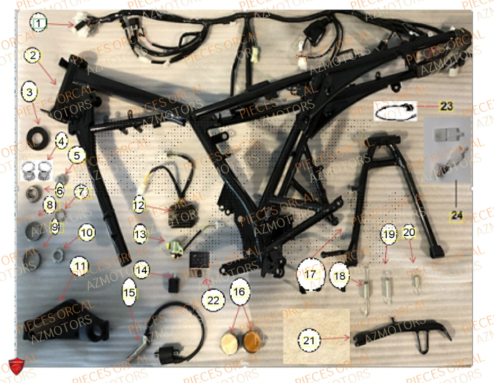 Cadre ORCAL Pièces Orcal ASTOR 125cc EURO5