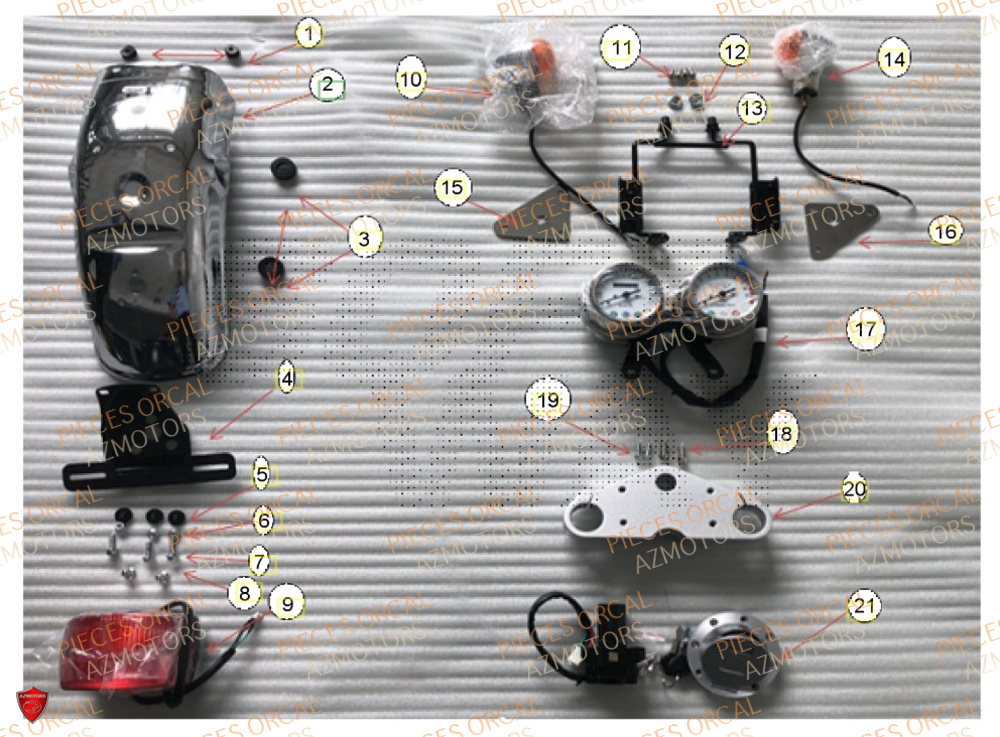 Carrosserie ORCAL Pièces Orcal ASTOR 125cc EURO5