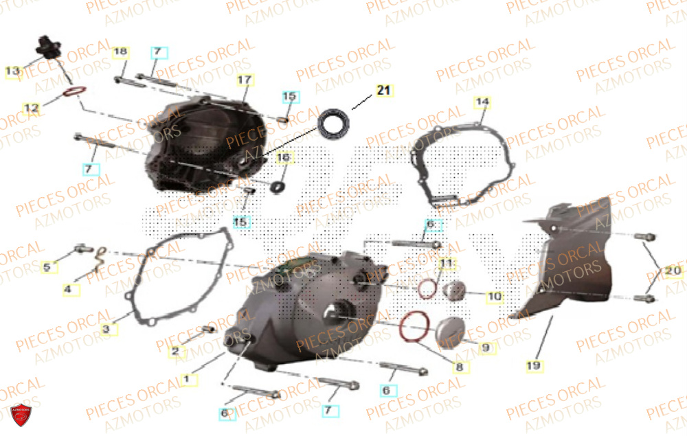 Couvre Carter ORCAL Pièces Orcal ASTOR 125cc EURO5