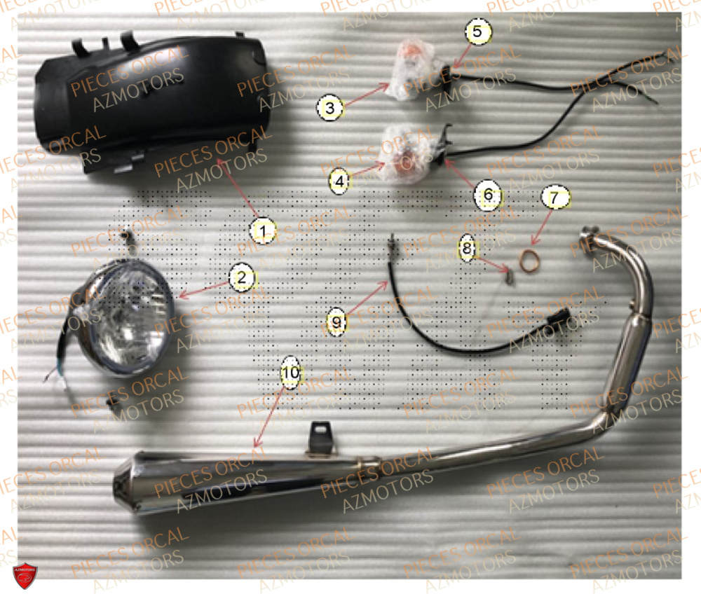 Echappement ORCAL Pièces Orcal ASTOR 125cc EURO5