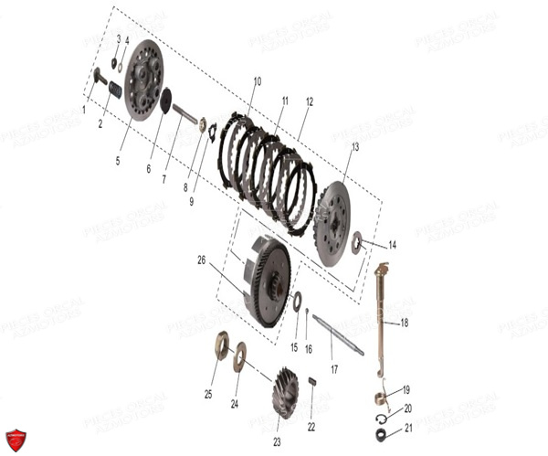 Embrayage ORCAL Pièces Orcal ASTOR 125cc EURO5