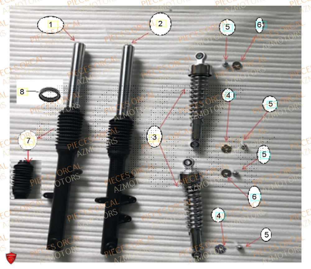 Fourche ORCAL Pièces Orcal ASTOR 125cc EURO5