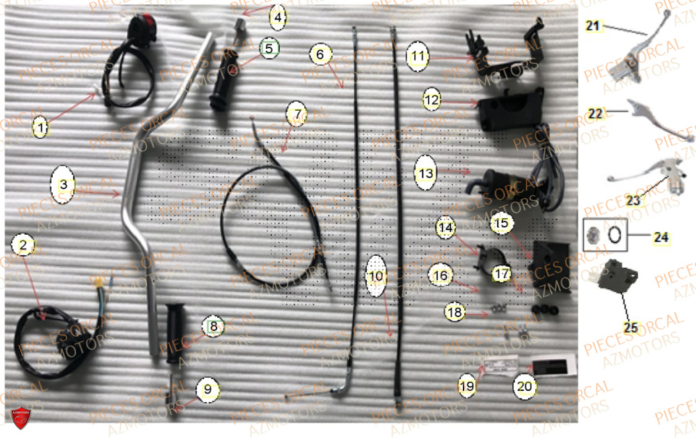 Guidon ORCAL Pièces Orcal ASTOR 125cc EURO5