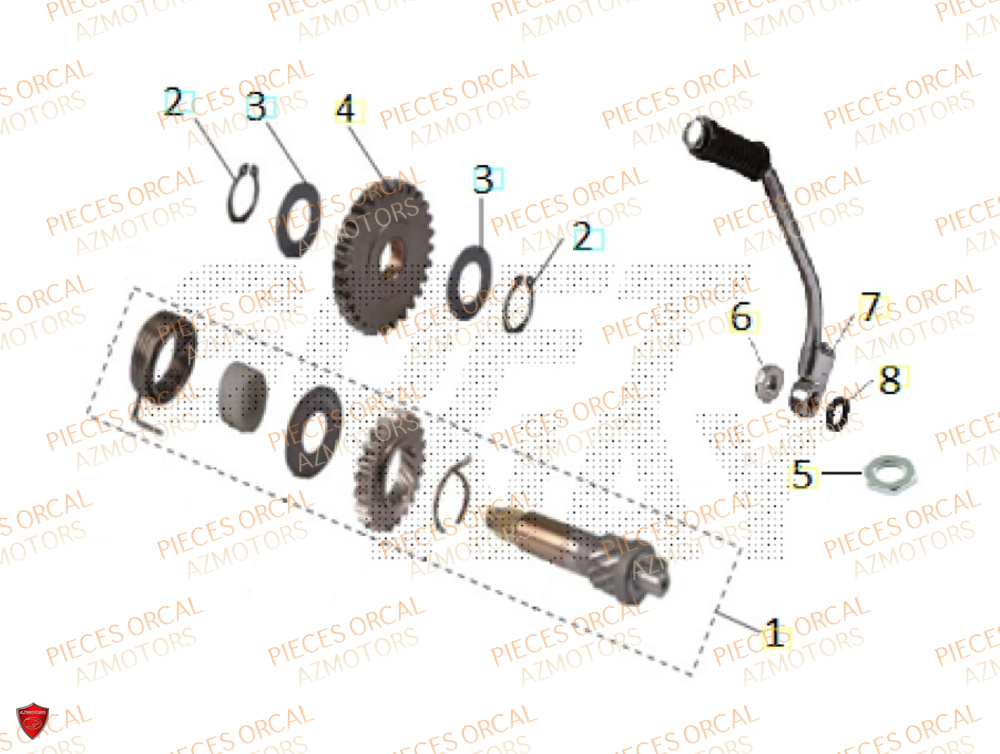 Kick ORCAL Pièces Orcal ASTOR 125cc EURO5