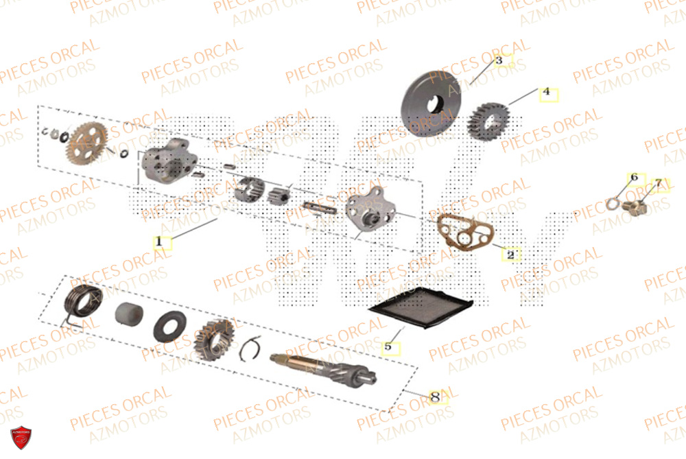 Pompe A Huile ORCAL Pièces Orcal ASTOR 125cc EURO5