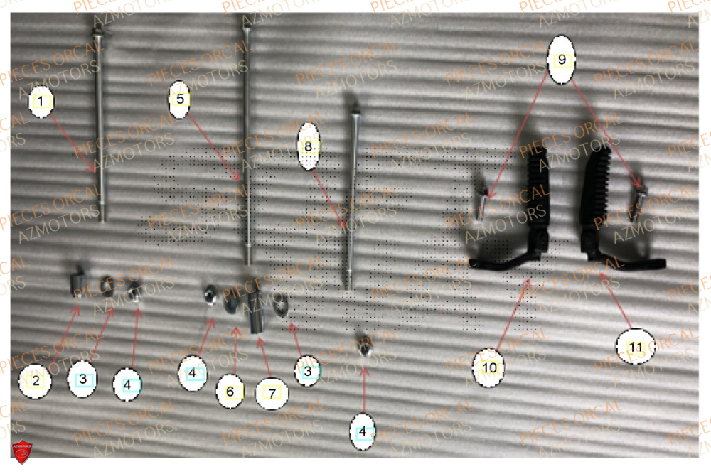 Repose Pied Avant ORCAL Pièces Orcal ASTOR 125cc EURO5