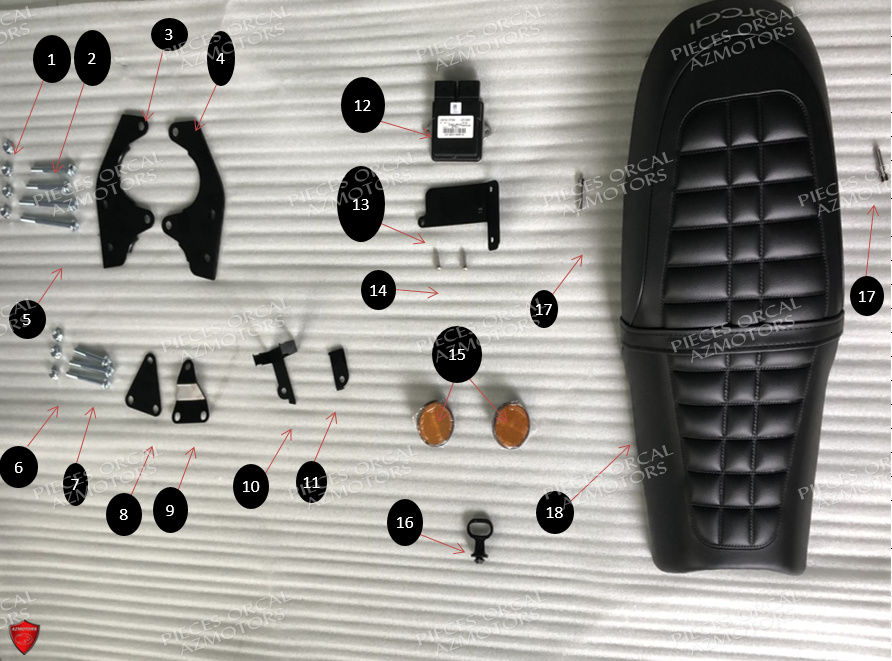Selle Et Ecu ORCAL Pièces Orcal ASTOR 125cc EURO5