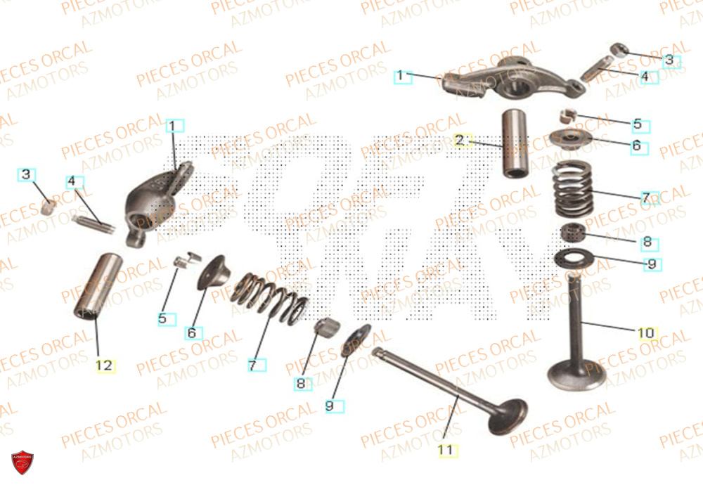 Soupapes ORCAL Pièces Orcal ASTOR 125cc EURO5