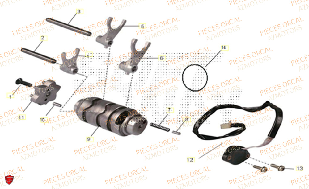 Tambour De Selection ORCAL Pièces Orcal ASTOR 125cc EURO5