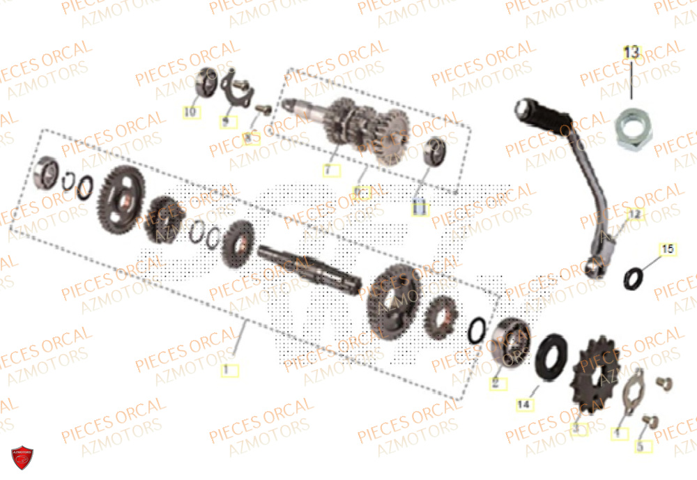 Transmission ORCAL Pièces Orcal ASTOR 125cc EURO5