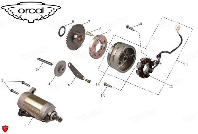 ALLUMAGE DEMARREUR pour 125 ASTOR EURO III