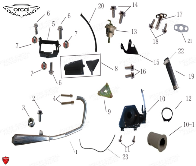 ECHAPPEMENT FILTRE A AIR pour 125 ASTOR EURO III