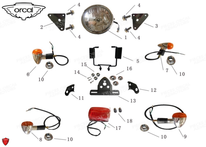 PHARE CLIGNOTANTS pour 125 ASTOR EURO III
