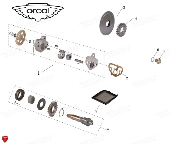 KIT VIDANGE MOTEUR ORCAL ASTOR/SIRIO/SPRINT ET HUILE MOTUL 5100 4T 10W-40 (1L) pour POMPE A HUILE de 125 ASTOR EURO III
