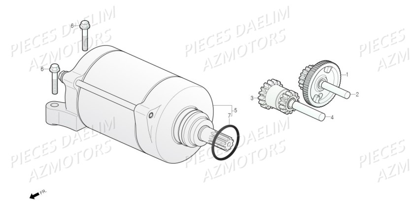 Demarreur DAELIM Pièces Moto DAELIM DAYSTAR 125 Euro4 (2019)
