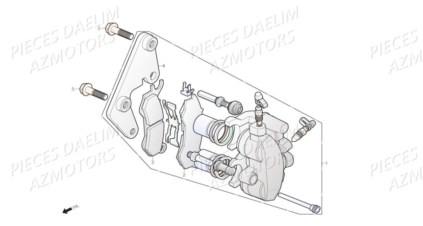 Frein Avant AZMOTORS Pièces Moto DAELIM DAYSTAR 125 Euro4 (2019)
