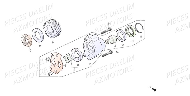 Pompe A Huile DAELIM Pièces Moto DAELIM DAYSTAR 125 Euro4 (2019)
