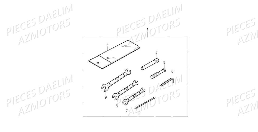 TROUSSE A OUTILS AZMOTORS 125 DAYSTAR