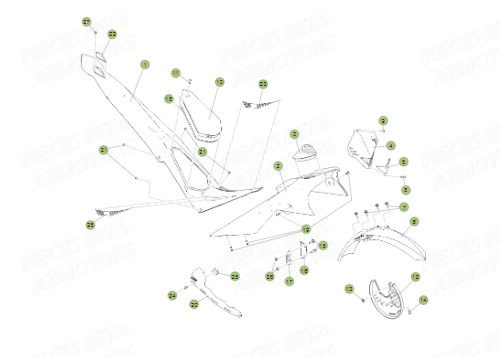 CARENAGE pour 125 EVO 2T 15