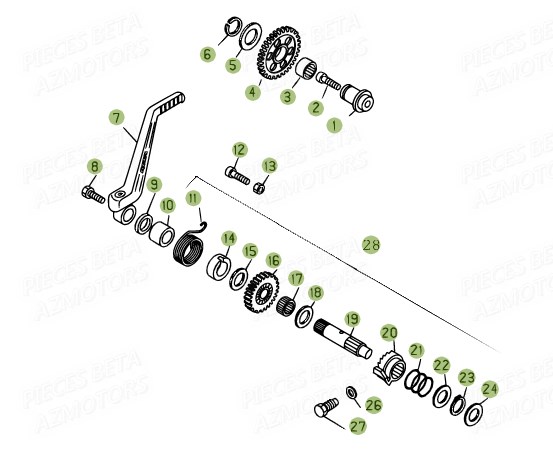 KICKSTARTER pour 125 EVO 2T 15