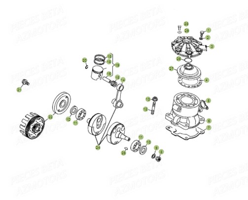 VILEBREQUIN CYLINDRE BETA 125 EVO 2T 15