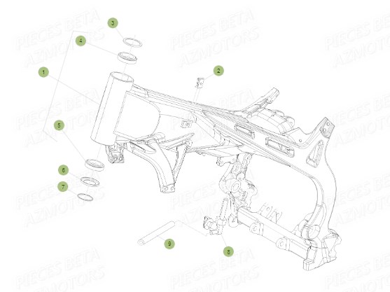 Chassis BETA Pièces BETA EVO 2T -125CC- FACTORY - (2015)