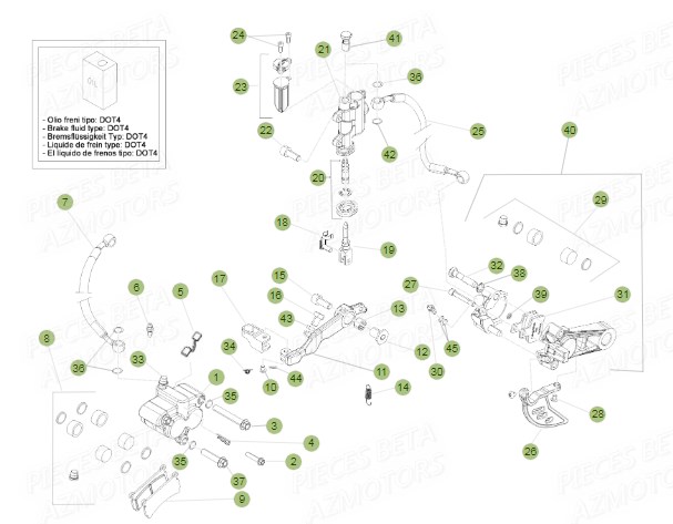PLAQUETTES PINCES REV-3 ( COUPLE ) BETA pour FREINS de 125 EVO FACTORY 15