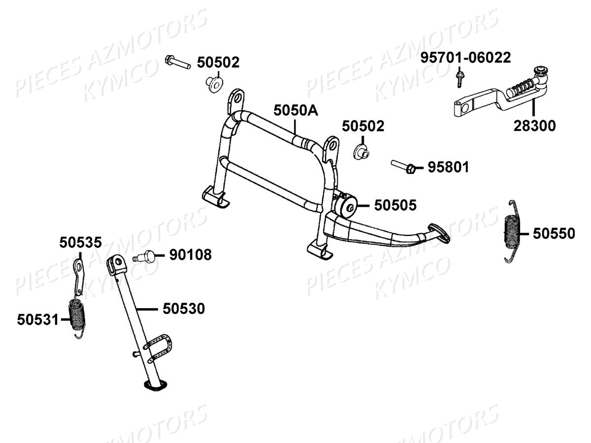 BEQUILLES KYMCO Pièces Scooter Kymco LIKE 125 4T EURO III