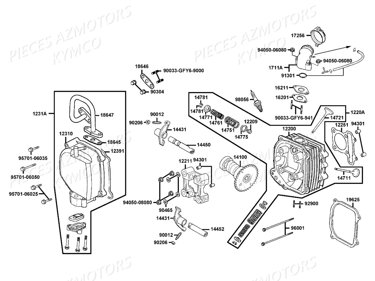 BOUGIE NGK CR7HSA KYMCO pour CULASSE de 125 LIKE 4T EURO 3