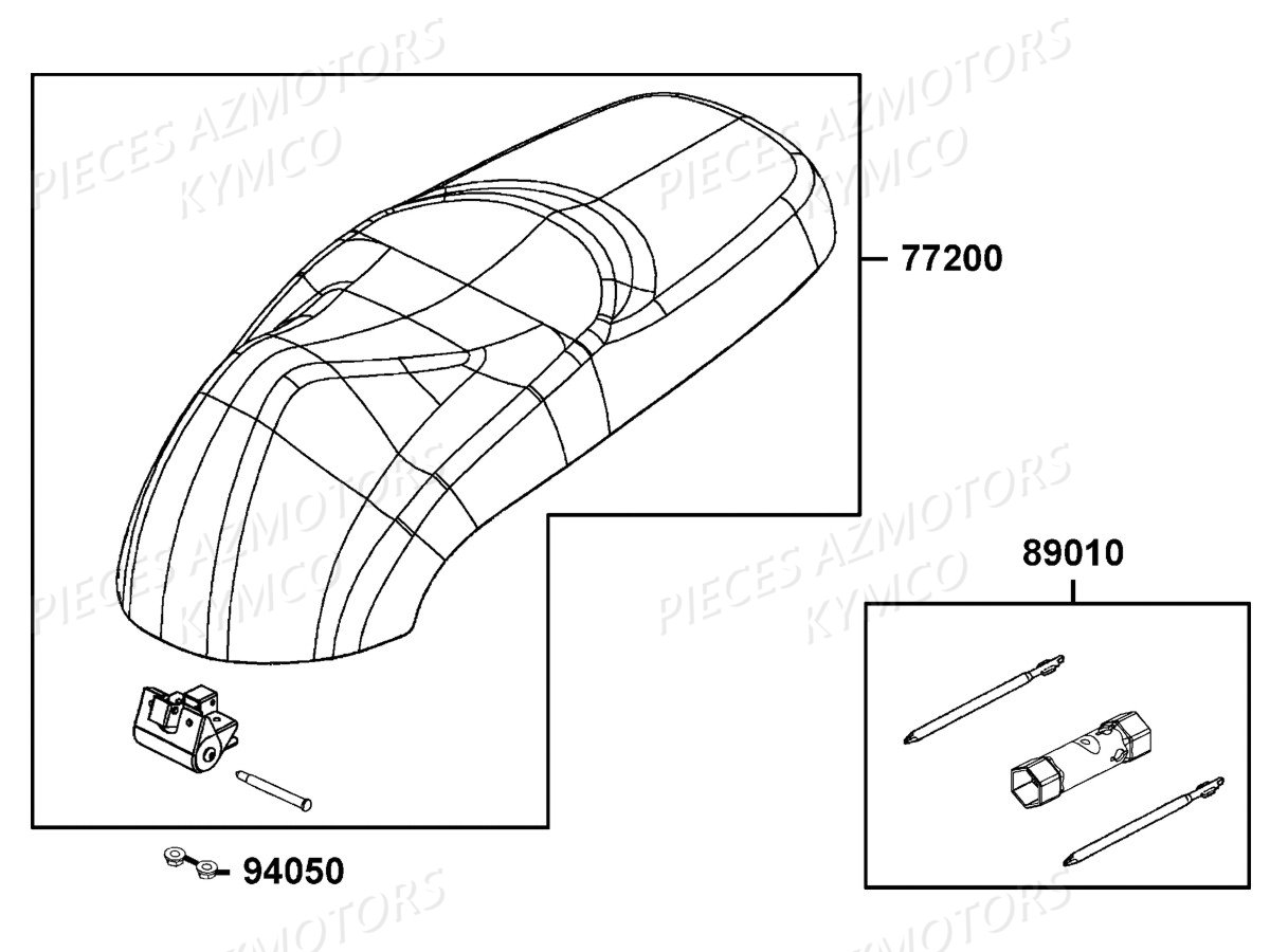 Selle KYMCO Pièces LIKE 125 4T EURO3 (KN25AA)