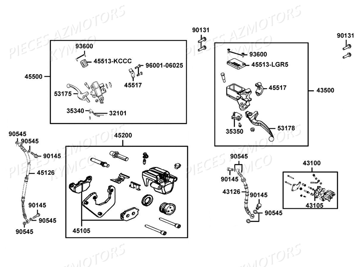 SYSTEME DE FREINS pour 125 LIKE 4T EURO 3