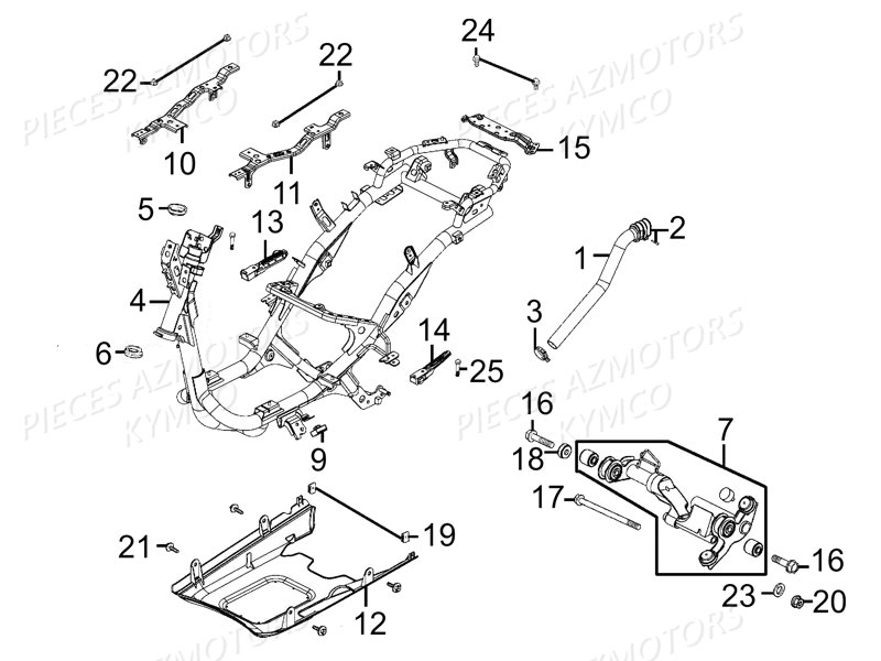 CHASSIS pour 125 LIKE LX