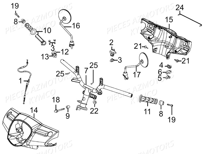 GUIDON pour 125 LIKE LX