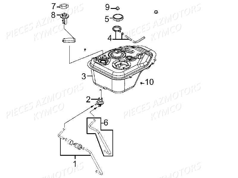 RESERVOIR A CARBURANT pour 125 LIKE LX