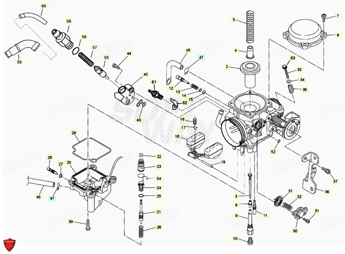 Carburateur Detail BETA Pièces Beta ENDURO RR 125 4T LC CBS - 2018