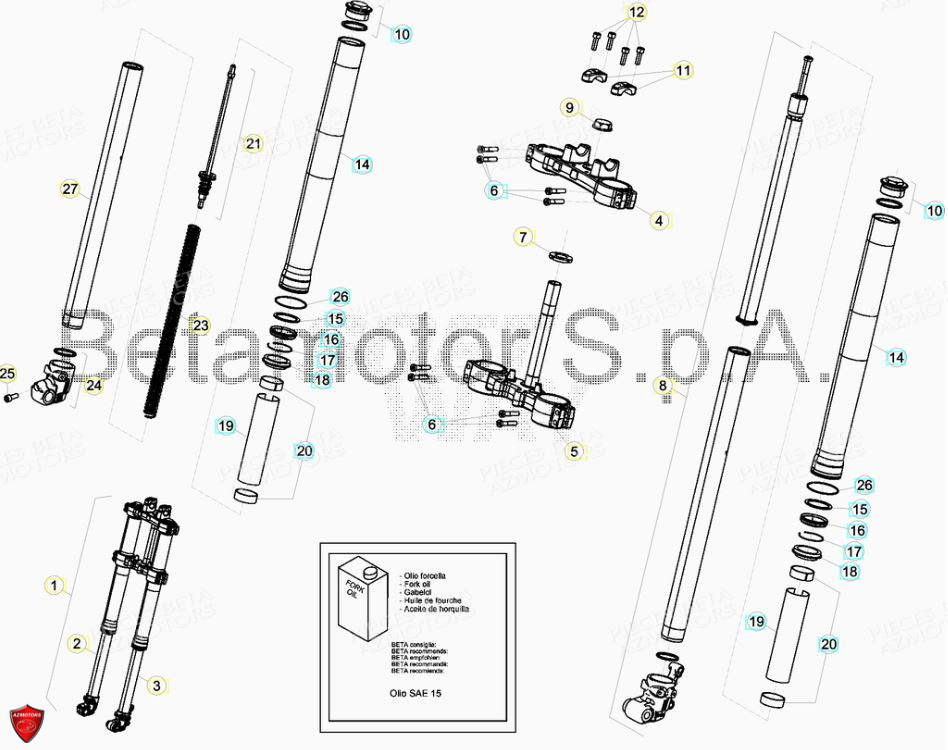 FOURCHE pour 125 RR 4T LC MY18 CBS