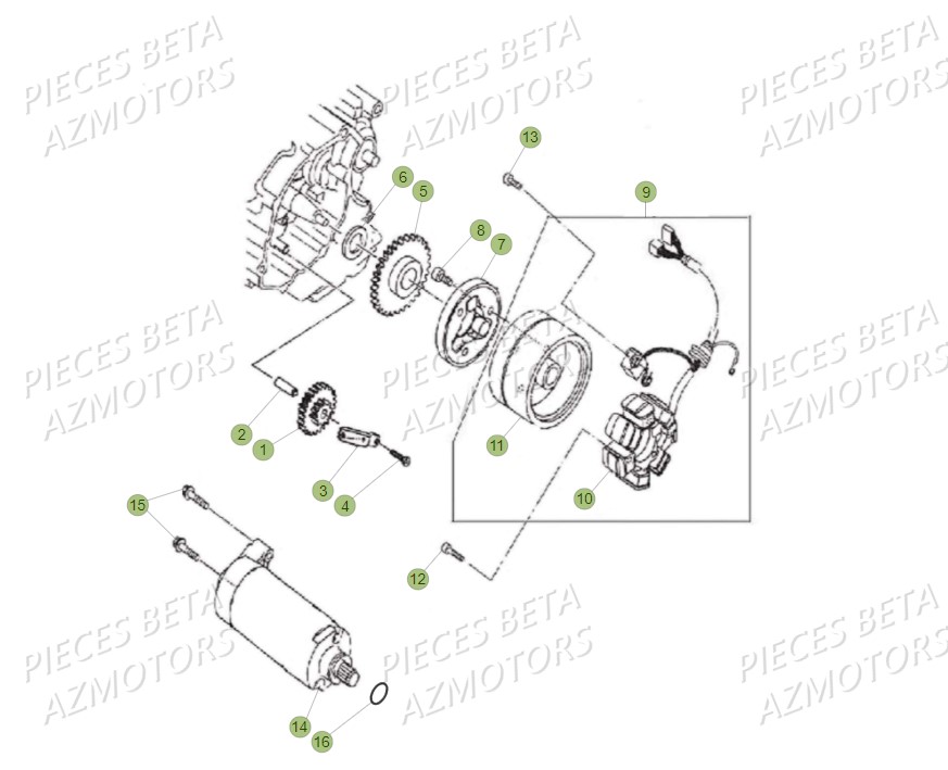 ALLUMAGE BETA Pièces Beta RR 125 AC Enduro 4T - 2016